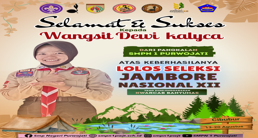 SISWA SMP NEGERI PURWOJATI IKUTI JAMNAS PRAMUKA KE XII