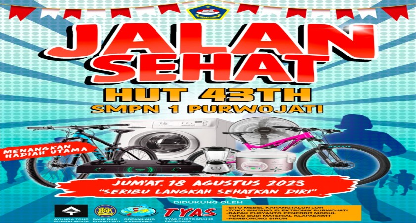 PENGUMUMAN JALAN SEHAT MEMPERINGATI HUT SMP KE 43