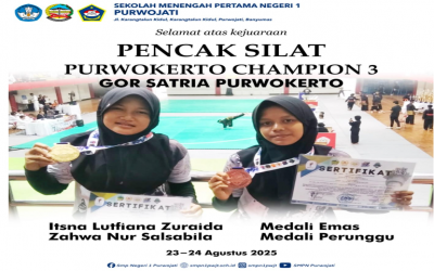 Dua Siswi SMPN 1 Purwojati Raih Prestasi di Kejuaraan Pencak Silat Purwokerto Championship 3